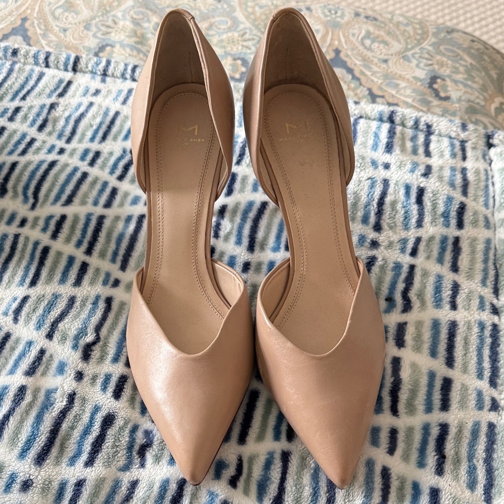 Marc Fisher Tan Pointed Toe Heels
